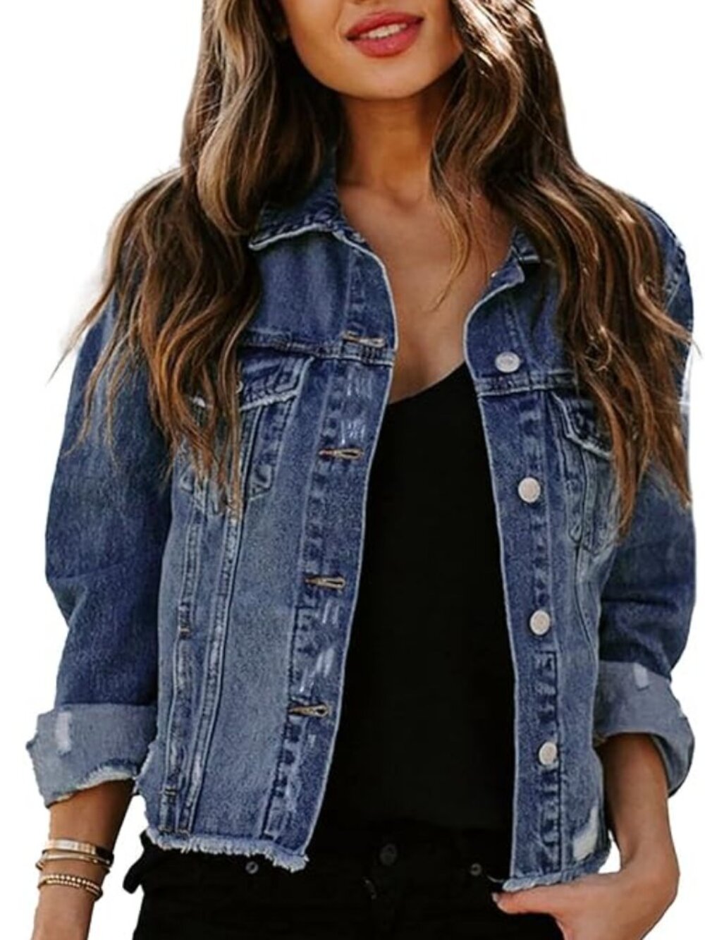 Distressed Denim Jacket
